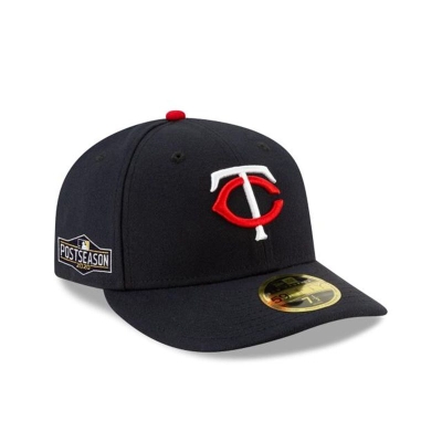 Sapca New Era Minnesota Twins MLB Postseason Side Patch Low Profile 59FIFTY Fitted - Albastri